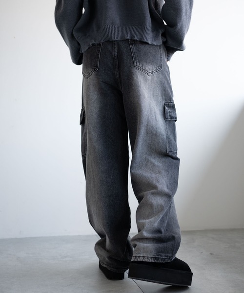 dispark（ディスパーク）の「DISPARK/ヴィンテージウォッシュカーゴデニム（デニムパンツ・レディース・インディゴブルー/ブラック・SMALL/MEDIUM）」の6枚目の写真