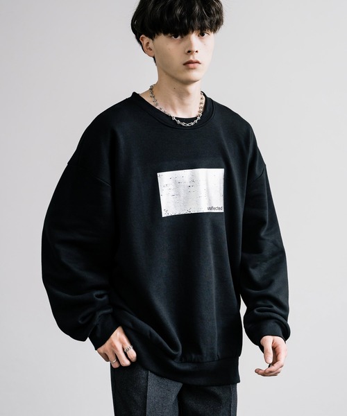 Rocky Monroe（ロッキーモンロー）の「オーバーサイズ裏起毛箔プリントスウェットトレーナー（スウェット・メンズ・チャコール/ネイビー/杢グレー/ブラック・M/L/XL）」の5枚目の写真