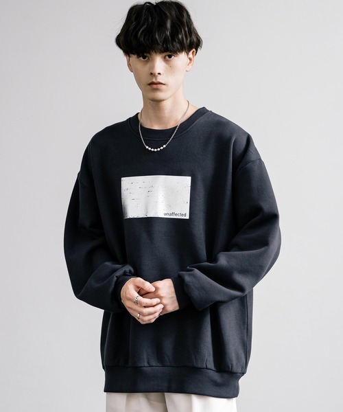 Rocky Monroe（ロッキーモンロー）の「オーバーサイズ裏起毛箔プリントスウェットトレーナー（スウェット・メンズ・チャコール/ネイビー/杢グレー/ブラック・M/L/XL）」の17枚目の写真