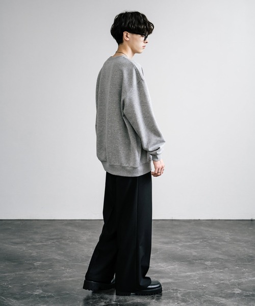 Rocky Monroe（ロッキーモンロー）の「オーバーサイズ裏起毛箔プリントスウェットトレーナー（スウェット・メンズ・チャコール/ネイビー/杢グレー/ブラック・M/L/XL）」の12枚目の写真