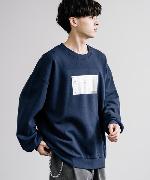 Rocky Monroe（ロッキーモンロー）の「オーバーサイズ裏起毛箔プリントスウェットトレーナー（スウェット・メンズ・チャコール/ネイビー/杢グレー/ブラック・M/L/XL）」の18枚目の写真