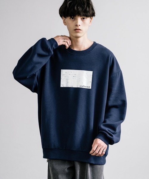 Rocky Monroe（ロッキーモンロー）の「オーバーサイズ裏起毛箔プリントスウェットトレーナー（スウェット・メンズ・チャコール/ネイビー/杢グレー/ブラック・M/L/XL）」の19枚目の写真