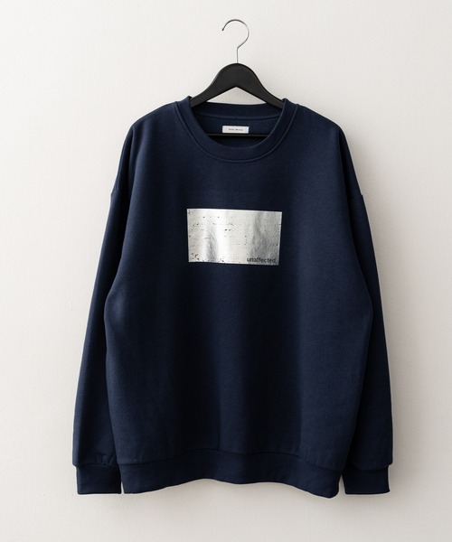 Rocky Monroe（ロッキーモンロー）の「オーバーサイズ裏起毛箔プリントスウェットトレーナー（スウェット・メンズ・チャコール/ネイビー/杢グレー/ブラック・M/L/XL）」の22枚目の写真