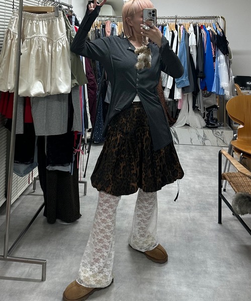 Alley Tokyo(アリートーキョー)の「レースパンツ(その他パンツ・レディース・ブラック/オフホワイト・FREE)」の4枚目の写真