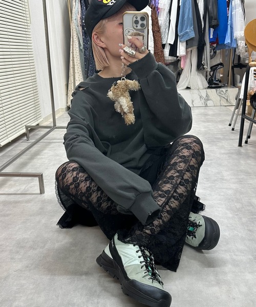 Alley Tokyo(アリートーキョー)の「レースパンツ(その他パンツ・レディース・ブラック/オフホワイト・FREE)」の7枚目の写真