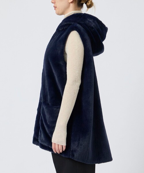 VACHEMENT/ヴァシュモン】ECOファー(フード)/ファーベスト（ベスト