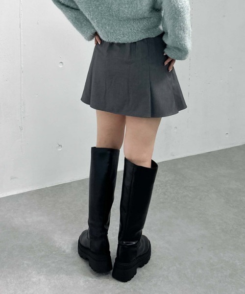 archives（アルシーヴ）の「ＴＲボックスプリーツミニスカート（スカート・レディース・ベージュ/ブラック/グレー・MEDIUM）」の7枚目の写真