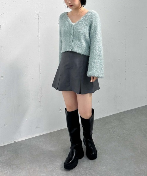 archives（アルシーヴ）の「ＴＲボックスプリーツミニスカート（スカート・レディース・ベージュ/ブラック/グレー・MEDIUM）」の10枚目の写真