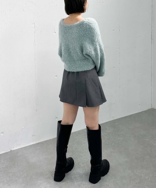 archives（アルシーヴ）の「ＴＲボックスプリーツミニスカート（スカート・レディース・ベージュ/ブラック/グレー・MEDIUM）」の11枚目の写真