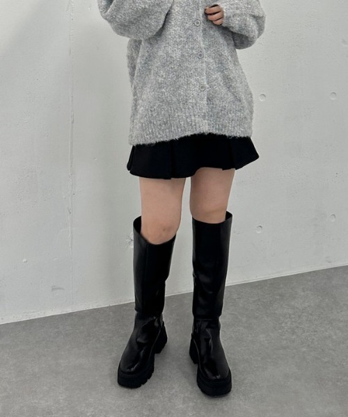 archives（アルシーヴ）の「ＴＲボックスプリーツミニスカート（スカート・レディース・ベージュ/ブラック/グレー・MEDIUM）」の12枚目の写真