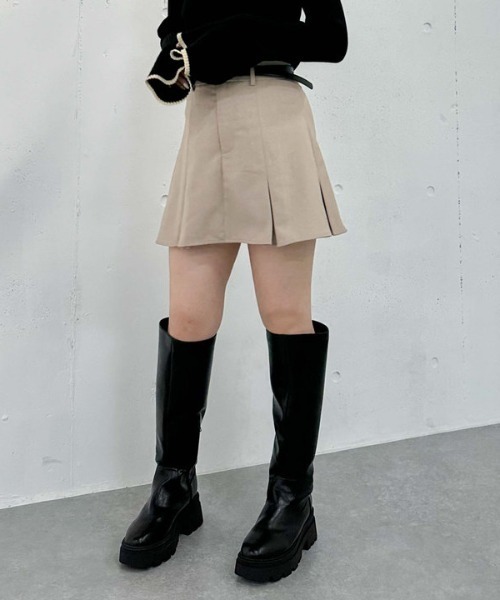 archives（アルシーヴ）の「ＴＲボックスプリーツミニスカート（スカート・レディース・ベージュ/ブラック/グレー・MEDIUM）」の22枚目の写真