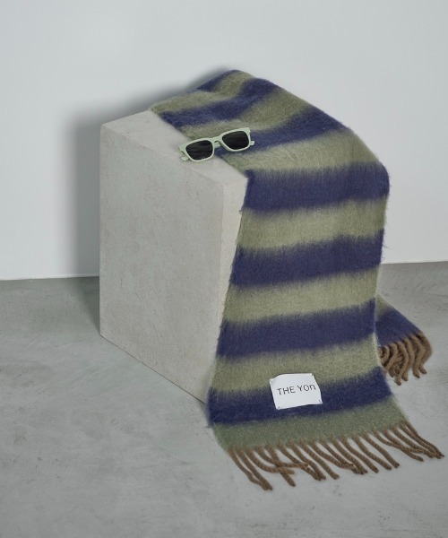 THE YOn(ザヨン)の「ボーダービッグマフラー(マフラー・レディース・グリーン/ピンク/ブラウン・FREE)」の19枚目の写真