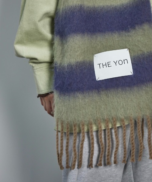 THE YOn(ザヨン)の「ボーダービッグマフラー(マフラー・レディース・グリーン/ピンク/ブラウン・FREE)」の17枚目の写真