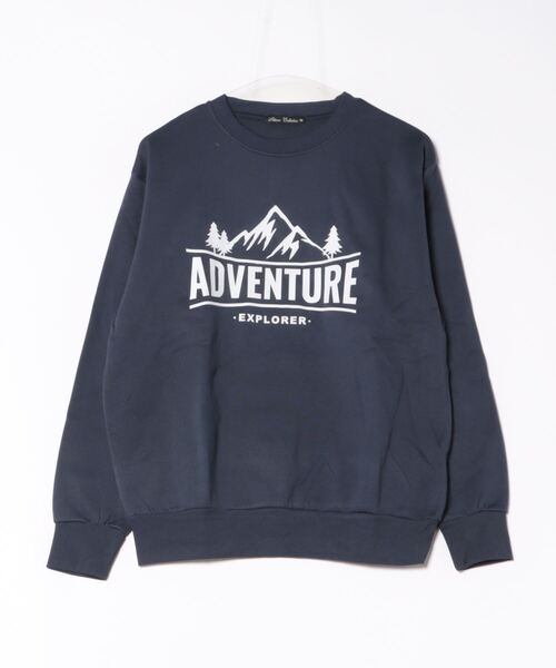 STYLEBLOCK（スタイルブロック）の「裏起毛プリントクルーネックトレーナー（スウェット・メンズ・ブラック/ネイビー/ベージュ・L/M/LL）」の3枚目の写真