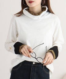 Emago（イマゴ）の「EMAGO 画材刺繍袖切替えﾀｰﾄﾙ（Tシャツ/カットソー）」