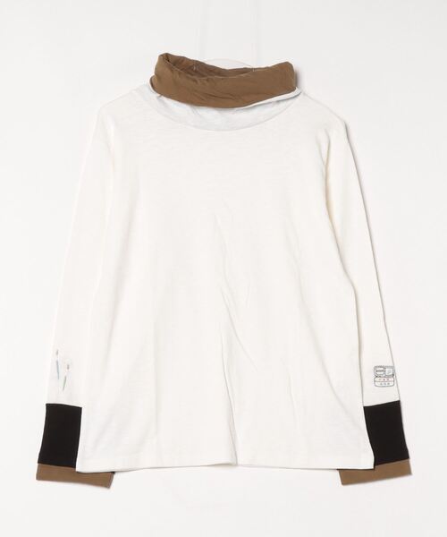 EMAGO 画材刺繍袖切替えﾀｰﾄﾙ（Tシャツ/カットソー）｜Emago（イマゴ）