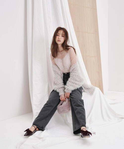 NATURAL BEAUTY BASIC（ナチュラルビューティーベーシック）の「◇チュールギャザートップス（シャツ/ブラウス・レディース・オフホワイト/ベージュ/ブラック・FREE）」の8枚目の写真