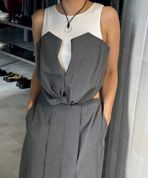 ワンピース DIMENSIONAL DOCKING BUSTIER DRESS セール】DIMENSIONAL DOCKING BUSTIER DRESS（ワンピース