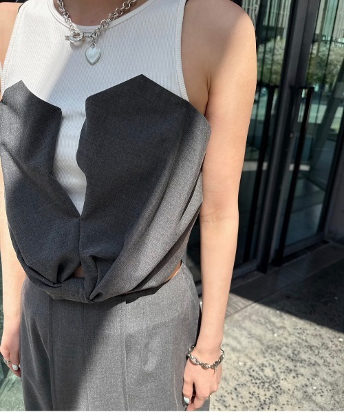 DIMENSIONAL DOCKING BUSTIER DRESS（ワンピース）｜Ameri