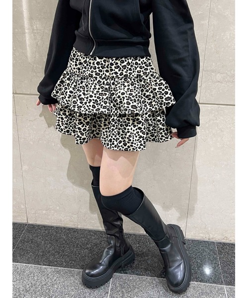 PHILLY（フィリー）の「【PHILLY】レオパードティアードミニスカート（スカート・レディース・アイボリー/ブラウン・FREE）」の22枚目の写真