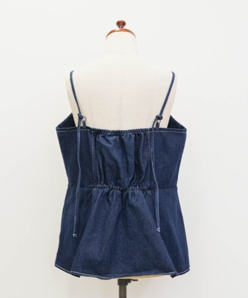 CLETTE(クレット)の「フロントリボンデニムビスチェ(その他トップス・レディース・ネイビー/ブラック・4L/3L/LL)」の10枚目の写真