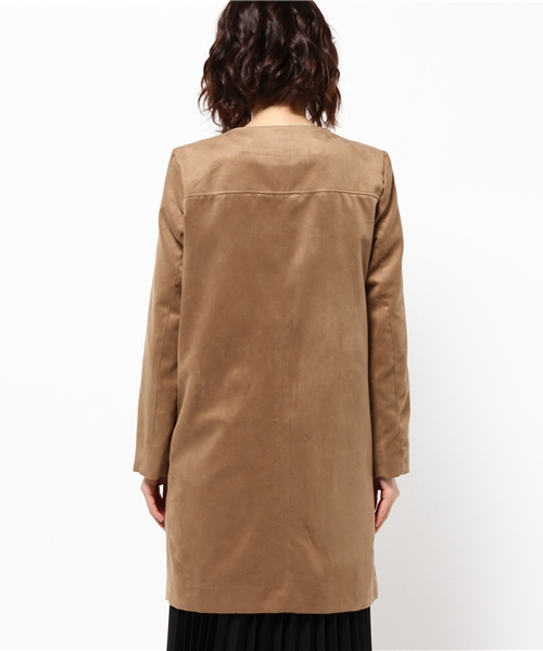 ✨新品・未使用✨　Loungedress ノーカラー　エコスエードコート LOUNGEDRESS（ラウンジドレス）の「エコスエードコート（ノーカラー