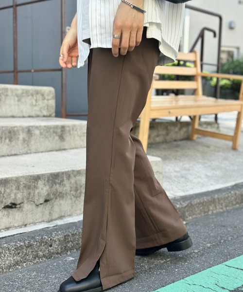 ベーシック フレア スラックス 2色 シンプルパンツ 韓国 nr7828 ベーシック フレア スラックス シンプルパンツ 韓国 2色 hr7828