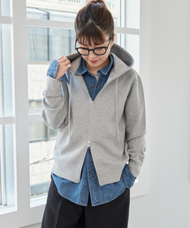 スピックアンドスパン　ストレッチジップフードパーカー Spick & Span｜《追加予約》ストレッチジップフードパーカー