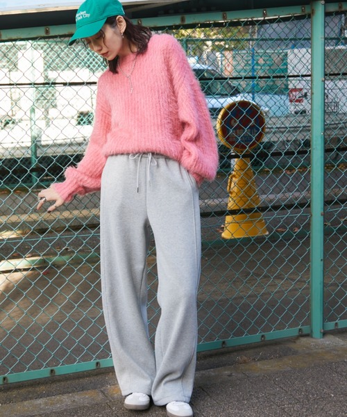 Auntie Rosa Holiday(アンティローザホリデー)の「裏起毛スウェットイージーパンツ / サイズ展開あり(スウェットパンツ・レディース・グレー/ピンク/ネイビー・SMALL/MEDIUM)」の17枚目の写真