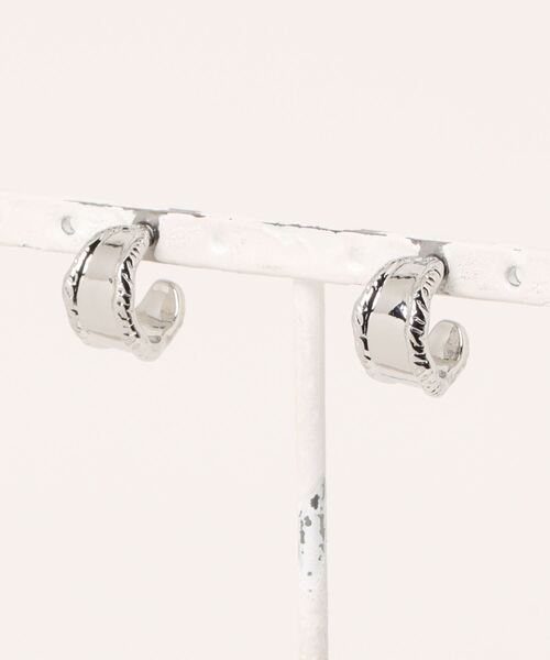 Burner(バーナー)の「【OKUOKU 0909】大ぶり フープ ピアス 両耳用 oku-pierce-743991837370-6 Nn【RBTS】(ピアス(両耳用)・レディース・シルバー・FREE)」の3枚目の写真