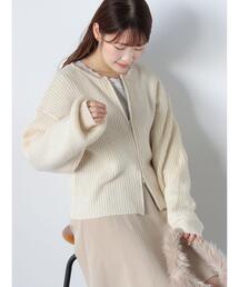 ehka sopo | スパンコールダブルジップカーディガン(カーディガン/ボレロ)