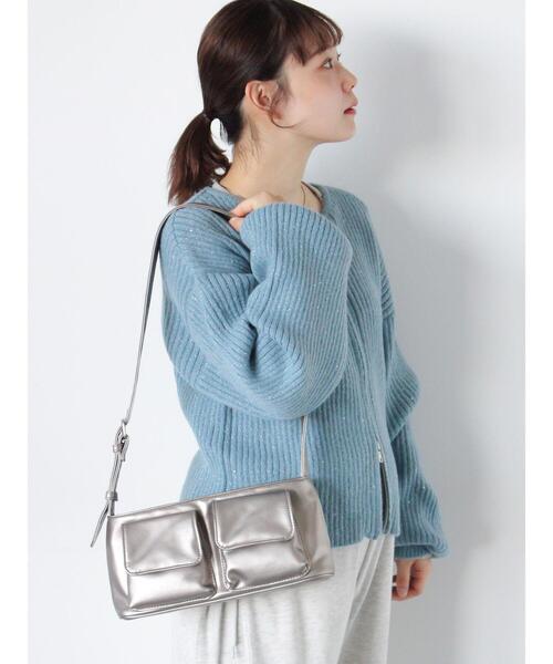 ehka sopo（エヘカソポ）の「スパンコールダブルジップカーディガン（カーディガン/ボレロ・レディース・ベージュ/キナリ/サックスブルー/グリーン・F）」の19枚目の写真