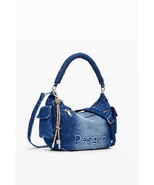 Desigual(デシグアル)の「ブレイデッドハンドルデニムショルダーバッグ(ショルダーバッグ・レディース・ブルー・FREE)」の1枚目の写真