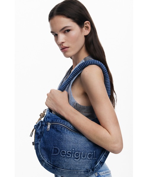 Desigual(デシグアル)の「ブレイデッドハンドルデニムショルダーバッグ(ショルダーバッグ・レディース・ブルー・FREE)」の9枚目の写真