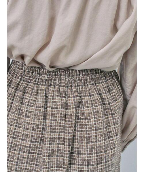 Samansa Mos2 blue（サマンサモスモスブルー）の「ツイードチェックタイトスカート（スカート・レディース・ブラック/ブラウン/イエロー・F）」の13枚目の写真