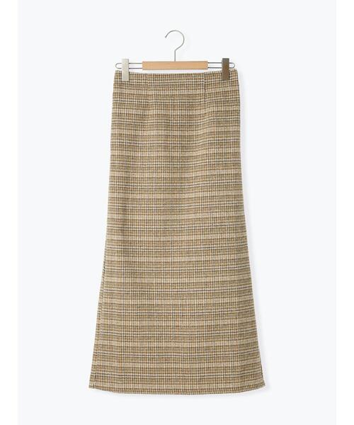 Samansa Mos2 blue（サマンサモスモスブルー）の「ツイードチェックタイトスカート（スカート・レディース・ブラック/ブラウン/イエロー・F）」の21枚目の写真