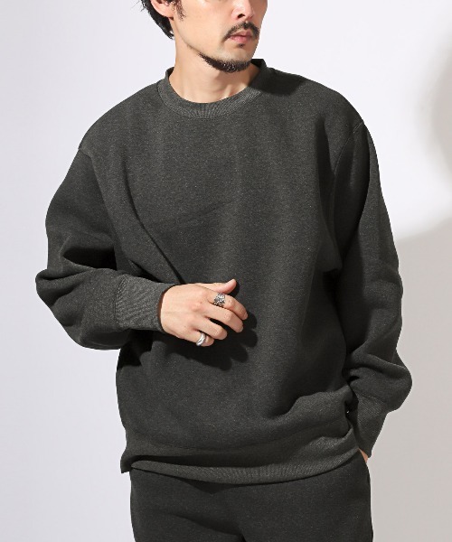 LUXSTYLE(ラグスタイル)の「ビッグシルエット裏起毛スウェット(スウェット・メンズ・チャコールグレー/ブラック/ホワイト・L/M/XL)」の1枚目の写真