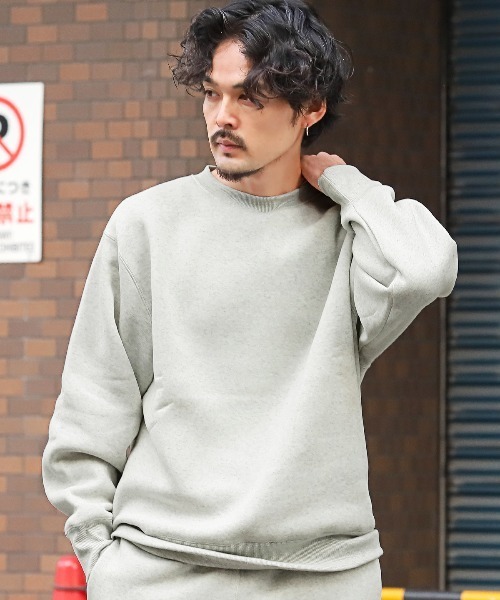 LUXSTYLE(ラグスタイル)の「ビッグシルエット裏起毛スウェット(スウェット・メンズ・チャコールグレー/ブラック/ホワイト・L/M/XL)」の6枚目の写真