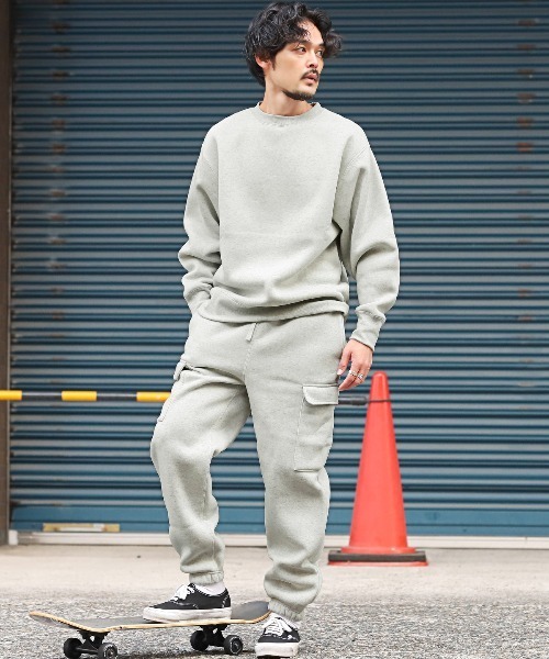LUXSTYLE(ラグスタイル)の「ビッグシルエット裏起毛スウェット(スウェット・メンズ・チャコールグレー/ブラック/ホワイト・L/M/XL)」の8枚目の写真