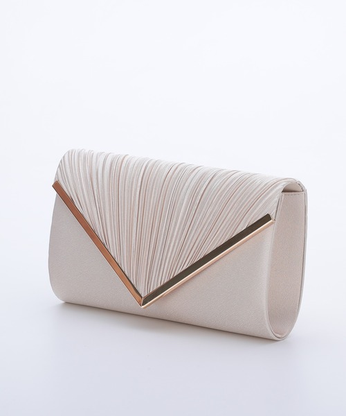 haremode（ハレモード）の「V字プレートパーティーバッグ（クラッチバッグ・レディース・ブラック/シルバー/ベージュ・FREE）」の8枚目の写真