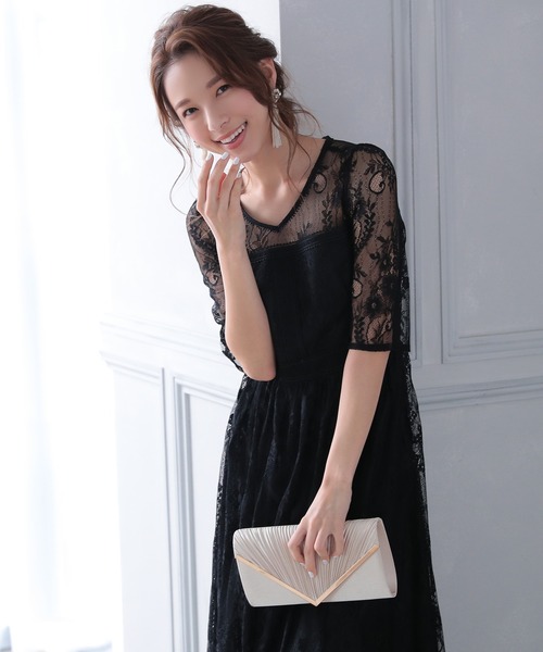 haremode（ハレモード）の「V字プレートパーティーバッグ（クラッチバッグ・レディース・ブラック/シルバー/ベージュ・FREE）」の22枚目の写真