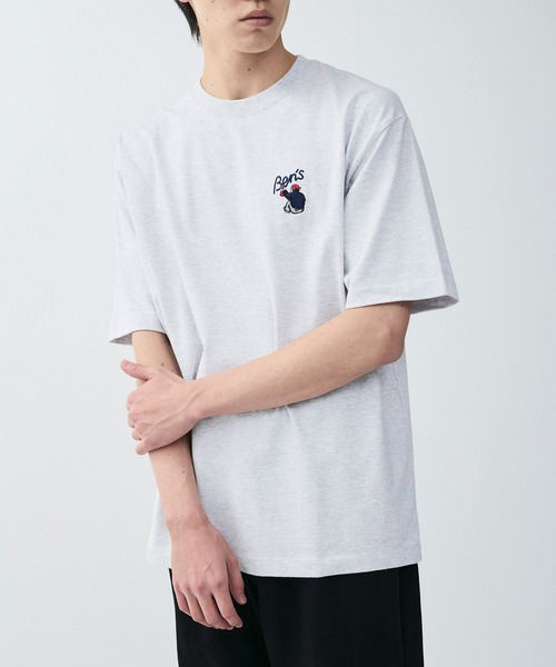 BEN DAVIS（ベンデイビス）の「【BENDAVIS別注】j.n.r.d/ワンポイントTシャツ（Tシャツ/カットソー・メンズ・パープル/チャコールグレー/ホワイト系その他・M/LL/L）」の10枚目の写真
