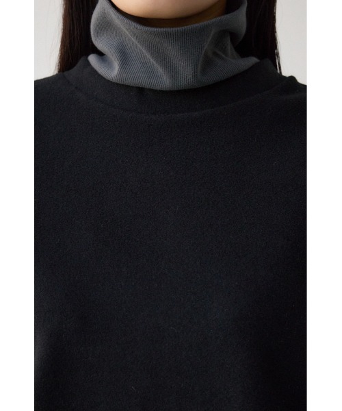 AZUL by moussy(アズールバイマウジー)の「アッシュクウールライクトップス(ニット/セーター・レディース・ライトグレー/ブラック・FREE)」の18枚目の写真