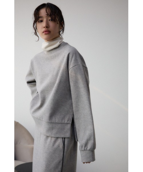 AZUL by moussy(アズールバイマウジー)の「アッシュクウールライクトップス(ニット/セーター・レディース・ライトグレー/ブラック・FREE)」の12枚目の写真