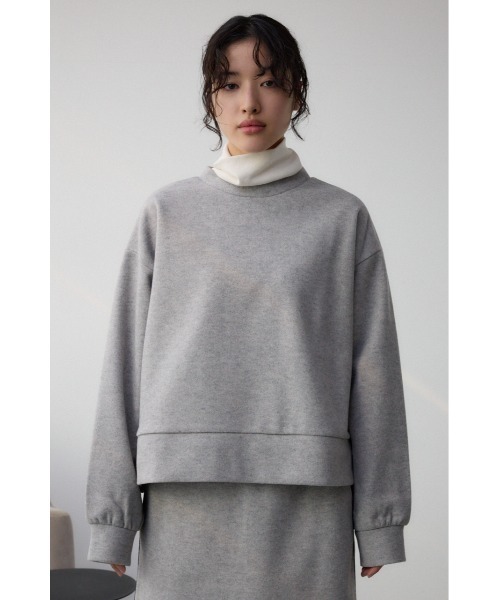 AZUL by moussy(アズールバイマウジー)の「アッシュクウールライクトップス(ニット/セーター・レディース・ライトグレー/ブラック・FREE)」の10枚目の写真