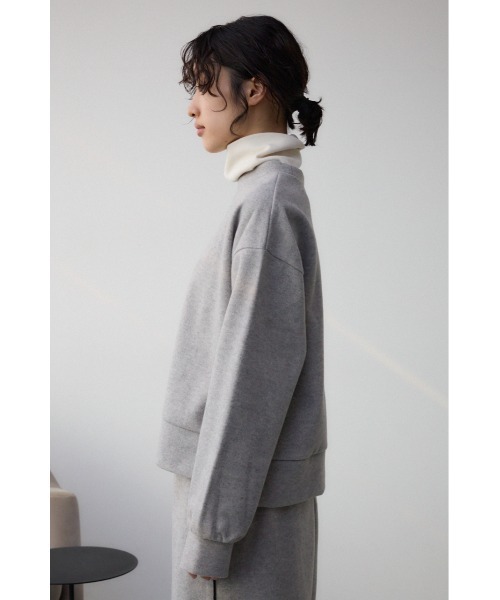 AZUL by moussy(アズールバイマウジー)の「アッシュクウールライクトップス(ニット/セーター・レディース・ライトグレー/ブラック・FREE)」の9枚目の写真