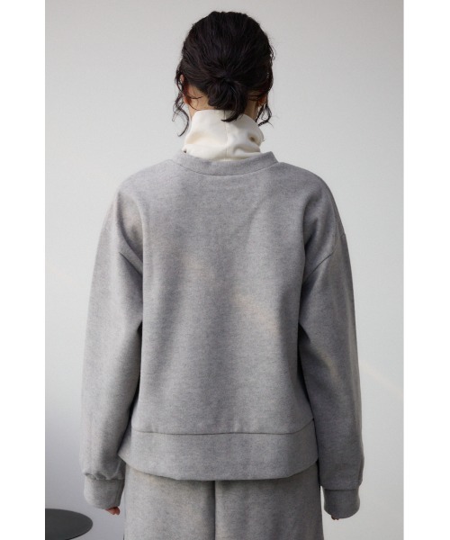 AZUL by moussy(アズールバイマウジー)の「アッシュクウールライクトップス(ニット/セーター・レディース・ライトグレー/ブラック・FREE)」の8枚目の写真