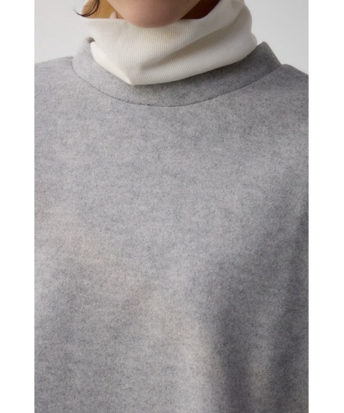 AZUL by moussy(アズールバイマウジー)の「アッシュクウールライクトップス(ニット/セーター・レディース・ライトグレー/ブラック・FREE)」の7枚目の写真