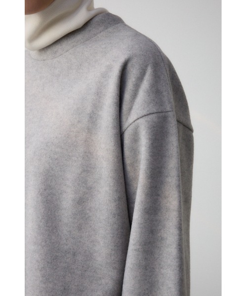 AZUL by moussy(アズールバイマウジー)の「アッシュクウールライクトップス(ニット/セーター・レディース・ライトグレー/ブラック・FREE)」の6枚目の写真