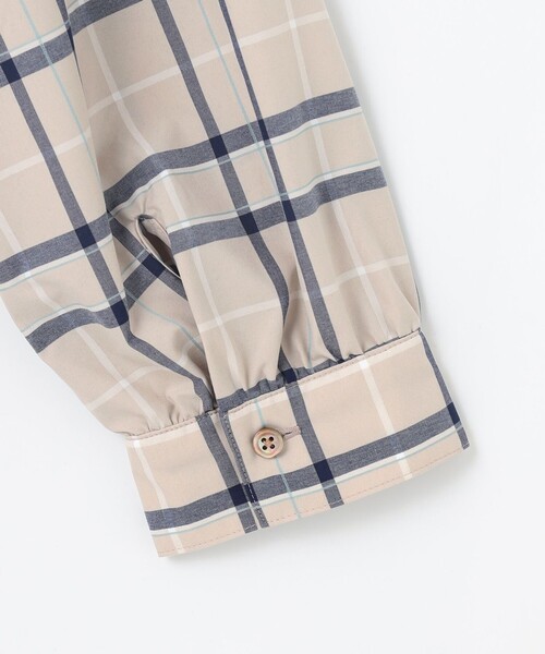 J.PRESS Ladies（J.プレス レディス）の「【洗える】コンパクトチェック スタンドカラー ブラウス（シャツ/ブラウス・レディース・ベージュ系3/ネイビー系3・XS）」の12枚目の写真